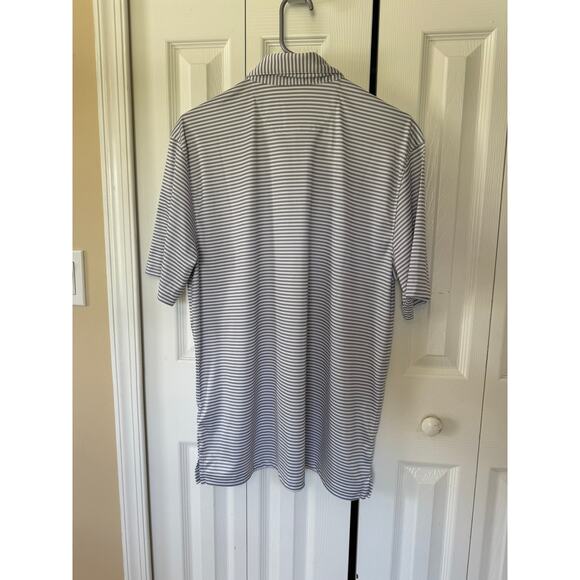 Greg Norman Five Iron Grey White Striped Golf Polo Men's M - Picture 4 of 7